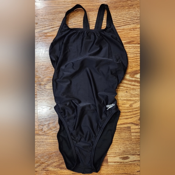 NEW Black Speedo Pro LT Swimsuit Anthracite Black Size 10/36 - Picture 3 of 7